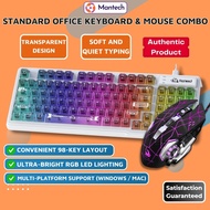 Free Wolf M95 + V5 RGB Combo | Transparent Keyboard + Gaming Mouse | Type-C Wired | Ergonomic Design