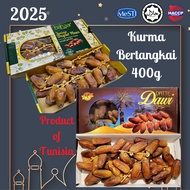 Kurma Bertangkai 400g Tunisia Kurma Borong bahaar Tunisia Deglet Nour Datte Dawi Kurma