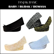 Sampin & Tanjak Songket for baby Children & Adult - Songket Samping set with Adjustable Tengkolok