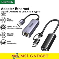 UGREEN USB Type C to RJ45 LAN Gigabit Ethernet Adapter USB to LAN