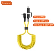 Toocki 60W Spring USB Type C Cable USB C 27W USB C Lightning Cable Fast Charging Cable for Xiaomi Huawei Samsung iPhone 14 13