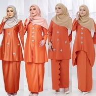 BAJU KURUNG ORANGE BRICK I OREN BATA I BURNT ORANGE I PAPRIKA COLLECTION SIZE XS TO 5XL