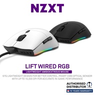 NZXT LIFT Wired RGB Gaming Mouse, Black &amp; White