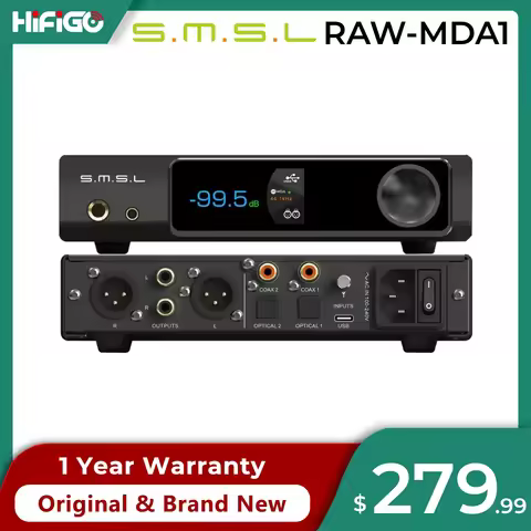 SMSL RAW-MDA1 MQA Full Decoding Hi-Res Audio dual ESS9039Q2M DAC 6* OPA1612A Bluetooth 5.1 LDAC