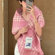 Burberry小紅書爆款 糖粉色 挪威羊毛圍巾 全新