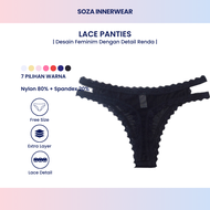 Celana Dalam Wanita 557 Semi Transparan Tipis Motif Pita Kecil Ada Extra Bawahan Kain Miss V Pinggir