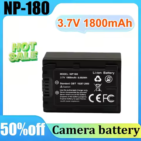 NP-180 Lithium Battery NP-180 3.7V 1800mAh/1600mAh for Ordro for Aigo BP-FV50 for Praktica PA-VG-360