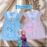 Frozen Dress With Sling Bag For Kids
