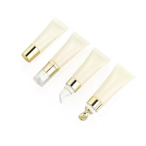 Wholesale New 10/15ml Cosmetic Soft Tubes Pearly Beige Lipstick Bottle Eye Cream Sample Tube Eye Mas