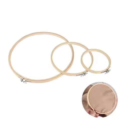 8/10/13/15/18/30cm DIY Needlecraft Cross Stitch Machine Bamboo Frame Embroidery Hoop Ring Round Loop