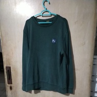 HIJAU Crewneck evisu, bottle green
