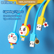 100% Authentic Doraemon iPhone Cable Fast Charging Lightning Cable USB Type C with Data Transmission