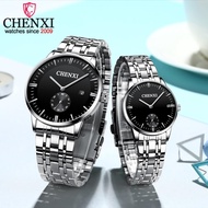 new Top Brand CHENXI Full Stainless Steel For Couple Watches Fashion Casual Clock Waterproof Quartz Wristwatches Daily Gifts