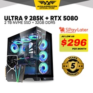 Armaggeddon ULTRA 9 285K + RTX 5080 Custom Gaming PC Desktop 2TB SSD 32GB RAM