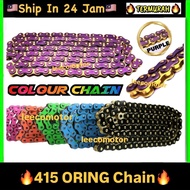 415 ORING CHAIN RANTAI COLOUR O-RING CHAIN 415-132L GREEN PURPLE GOLD BLACK EMAS COLOURFUL LC135 Y15