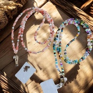 AmongSpring> 1Pcs DIY Accessories Stylish Cute Stone Gem Mobile Phone Crossbody Straps Lanyard Beads