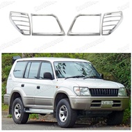 Chrome ABS Car Styling accessories lamps covers Headlight decoration For Toyota Land Cruiser Prado F