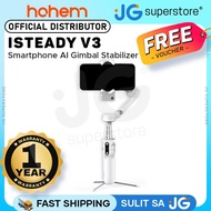 Hohem iSteady V2 / V3 Smartphone 3-Axis Gimbal Stabilizer with AI Sensor, LED Fill Light, and Tripod
