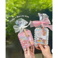 Set of 10 pen cards with meaningful wishes, cheap student gift set, school year-end gifts for childr