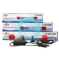 YAMANO UV 7 9 11 Watt Lampu UV Aquarium Aquascape Yamano Lampu aquarium 20 cm Lampu akuarium chana L