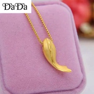 Pawnable 916 Gold Saudi Gold Necklace Small Fish Pendant Exquisite Craftsmanship Goldfish Pendant Lady Necklace