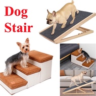 Solid Wood Dog Stair Steps Adjustable Pet Dog Ladder Dog Sofa Ladder Pet Non Slip Ramp Ladder