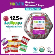 YUMEARTH Organic Pops Counter Bin Bulk Fruit Vitamin C Lollipops Candy Sweets Vegan Allergy Free Gula Kid Organics Snack