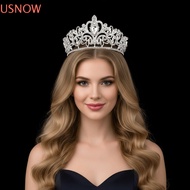 USNOW Baroque Crown, Vintage Elegant Queen Tiara Crown, Trendy Shiny Adjustable Hair Ornaments Ancie