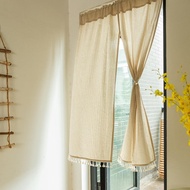 Japanese Style Door Curtain Cute Refreshing Door Curtain Rear Kitchen Partition Curtain Restaurant Covering Half Curtain