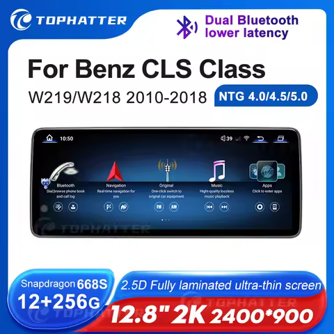 12.8" 2K Car Radio For Mercedes Benz CLS W218 W219 CarPlay Android Auto Multimedia Player 668S Head 