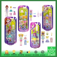 Polly Pocket Mini Doll Small Fashion Pack Collectible Dolls Colorful Outfits Accessories and Mix-and