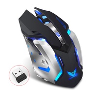 HXSJ 2.4G Wireless Mouse Rechargeable Mouse Colorful Gaming Mechanical for Computer Laptop PC