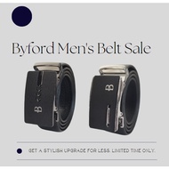 Byford London Men's Automatic Buckle or Punch Hole Trendy Business Casual Strap Belt /