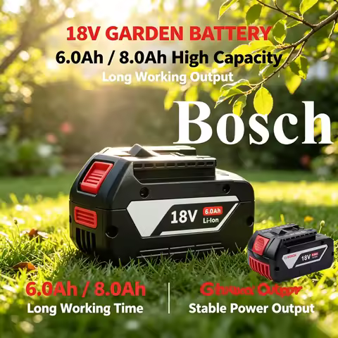 Bosch 18V 6Ah Lithium Battery GDX18V-200 BAT618 Tire Repair Wrench Backup Battery Work With All Prof