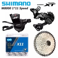 SHIMANO DEORE XT M8000 11 speed Groupset 1X11 Speed MTB M8000 Shifter M8000 Rear Derailleur SUNSHINE Cogs 42T 46T 50T 52T Cassette KMC X11 Kit Bicycle Accessories