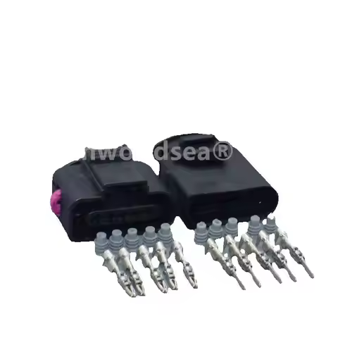 shhworldsea 1J0973705 1J0973805 5 Pin Way Air Flow Connector Housing Socket for VW Jetta GTI Passat 