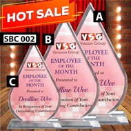 Crystal Award Plaque/Appreciation Plaque/Sales Achievement Plaque/Employee Award Plaque/Service Awar