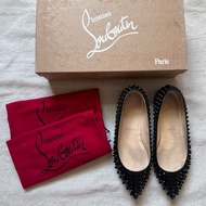 ✨ 法國鞋王 紅底鞋 Christian Louboutin / 經典卯釘平底鞋 38