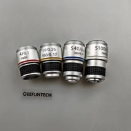 185 Aluminium Achromatic Objective Lens Standard RMS Thread 20.2mm 4/10/40/100X