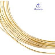 1pc Brass Wire Square Wire Golden 22 Gauge 0.6x0.6mm about 16.40 Feet(5m)/pc