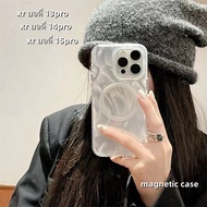 🔥ส่งจากไทย🔥magnetic case โปร่งใส แฟชั่น เคส for iPhone xr บอดี้ 13pro 14Pro เคสไอโฟน xr body 13Pro 1