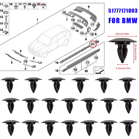 Car Side Skirt Sill Moulding Rocker Cover Trim Clips For BMW X3 X5 X6 E70 F15 F85 E71 E72 F16 Mini C