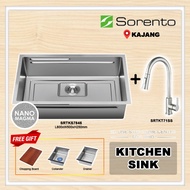SORENTO SRTKS7846 Nanomagma Multifunctional Kitchen Sink Combo Set / S/Steel 304 Sink + Kitchen Fauc