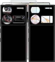 KJYFOANI for ZTE Nubia Z60 Ultra Case, with [ 2 x Screen Protector Tempered Glass Film], Black Soft Silicone Sleeves Shockproof Bumper Protection Case for ZTE Nubia Z60 Ultra (6.8") - [2 Pack]