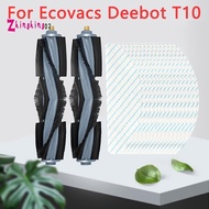 17Pcs Mop Cloth Main Brushes for Ecovacs Deebot T10 Vacuum Cleaner Replacement Spare Parts for Floor Cleaning
