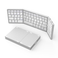 BRIMFORD Foldable Bluetooth Keyboard, Foldable Wireless Portable Keyboard with Numeric Keypad, USB-C