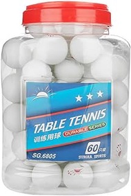 Vbest life Ping Pong Balls with Box, 60 Pcs 3-Star Table Tennis Ball Ping Pong Balls for Competition Training Entertainment
