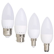 Ranpo 5Pcs Led Candle Lamp Light B22 E27 E14 E12 B15 Bulbs Chandelier Bulb Cool Warm White AC85-265V(Cool White 6000K,Neutral White 4000K,Warm White 2800K)RP0039