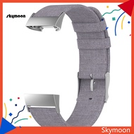 Skym* Fashion Canvas Replacement Adjustable Wrist Band Watch Strap for Fitbit Charge3