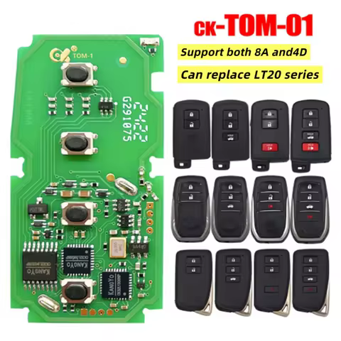 Hot Sale CK TOM Series TOM-O-01 Support 8A/4D Smart PCB Remote Circuit Board For Toyota RAV4 Hilux L